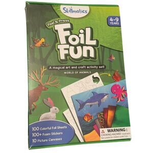Foil Fun World of Animals Craft Kit Kids Ages 4–9 New Sealed Stickers Canvasses